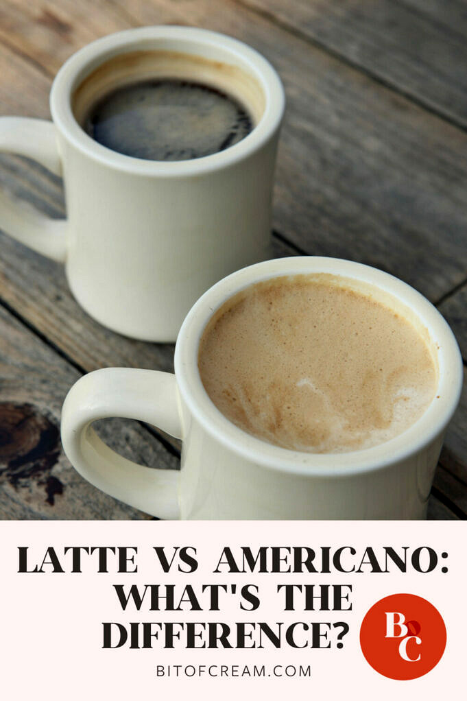 Americano Contre Latte. Quelle Est La Différence?
